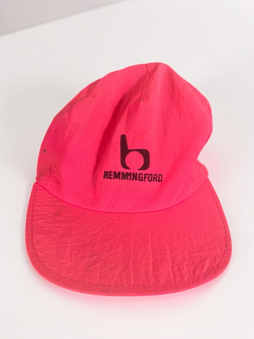 Vintage Neon Pink Snapback Hat Gift for Her 90s Nylon Cap